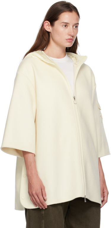 Bunda Moncler Moncler Wool Cape Jacket Biela | K20933G00002M7148, 1