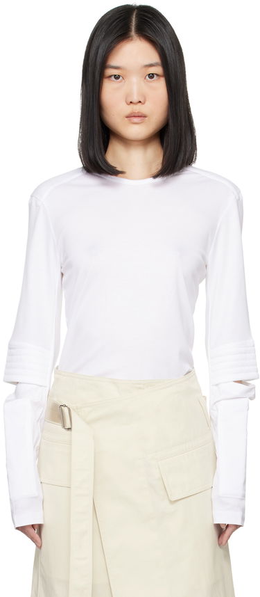 Tričko Helmut Lang Helmut Lang Astro Crew Long Sleeve T-Shirt Biela | O05HW502, 0