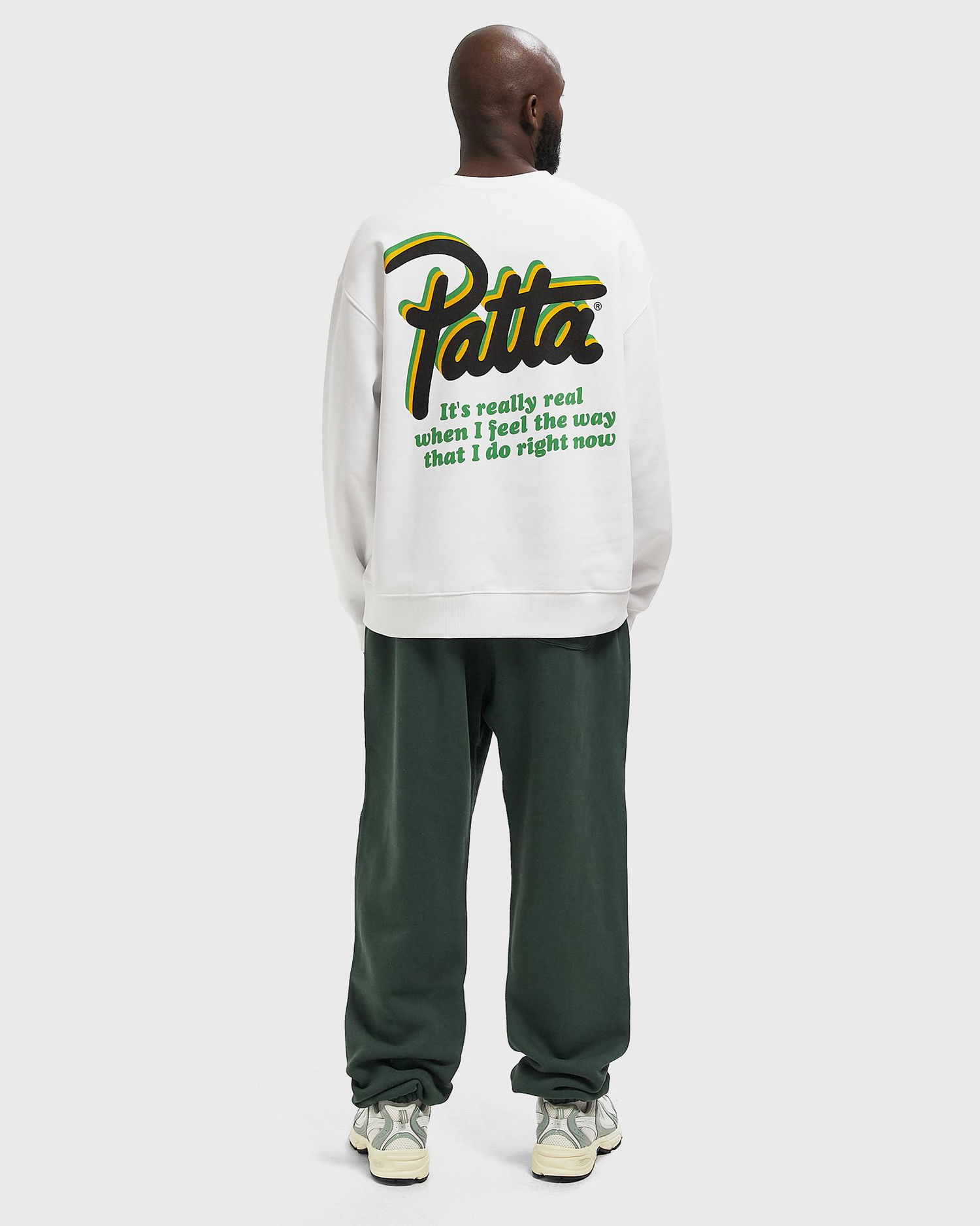 Mikina Patta Block Party Graphic Crewneck Sweater Biela | POC-AW25-2050-315-0008-087, 1