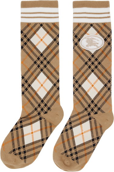 Ponožky Burberry Burberry Argyle Check Stretch Cotton Blend Socks Béžová | 8113535, 1