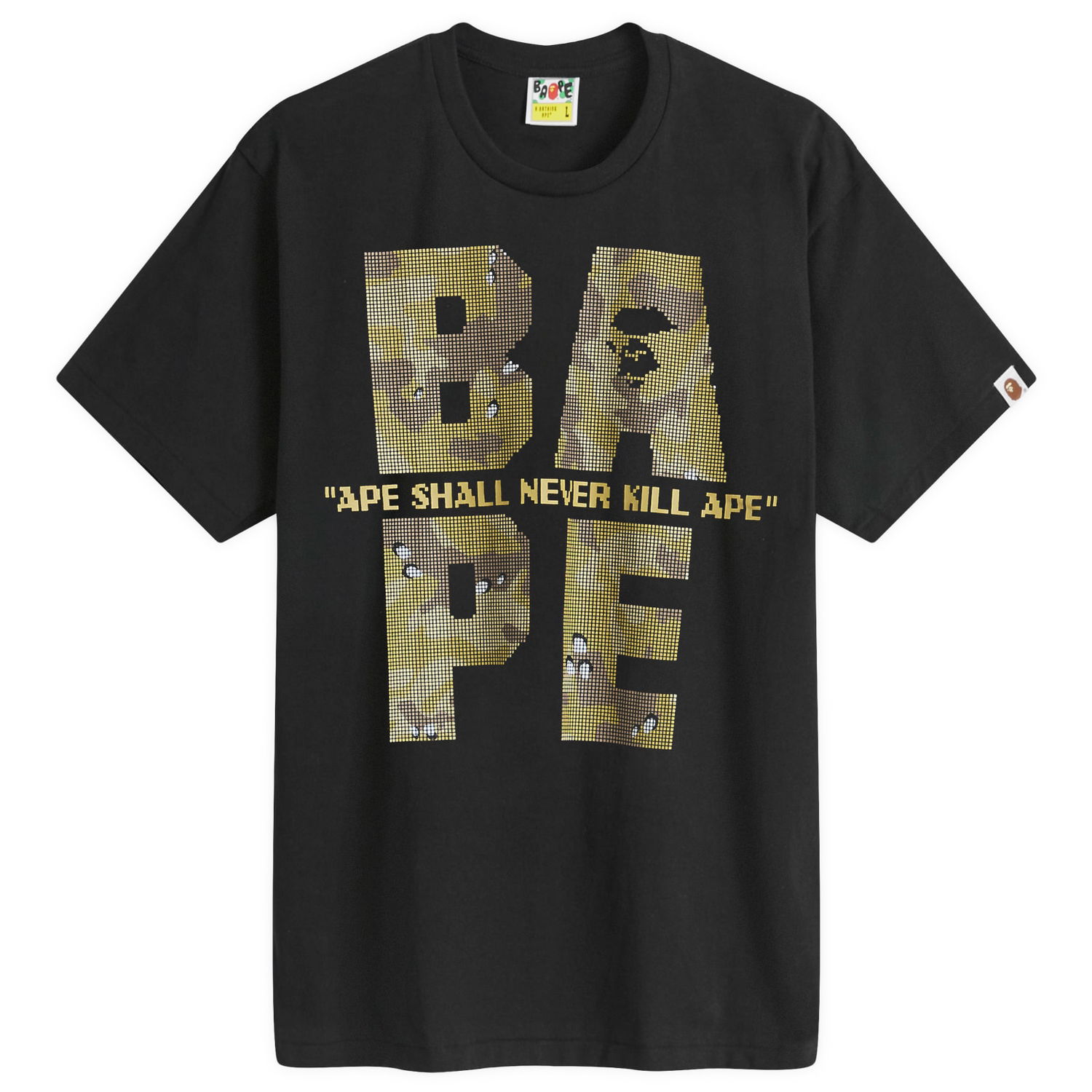 Tričko BAPE Bitmap Logo T-Shirt Čierna | 001TEK801041M-BLK, 0