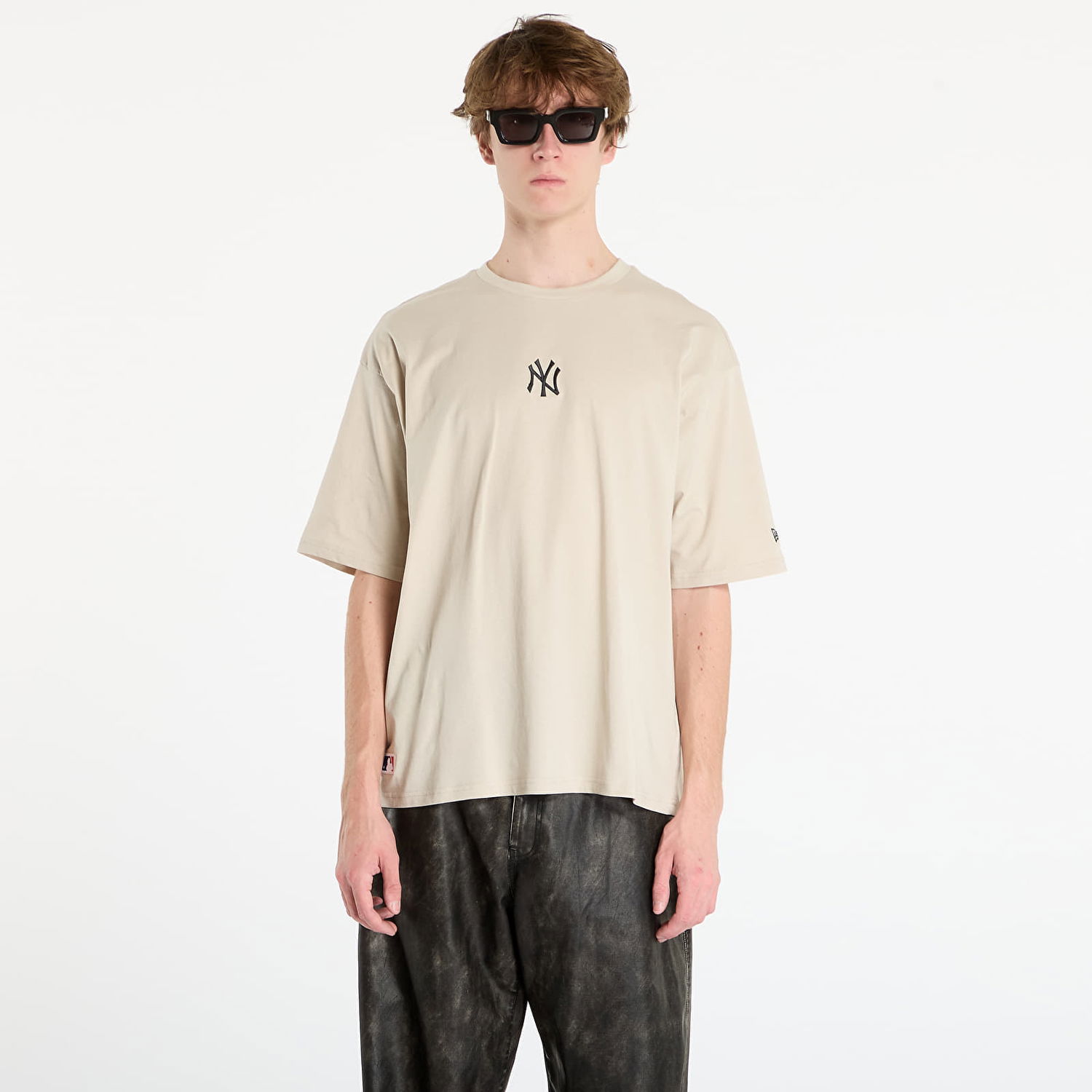 Tričko New Era MLB New York Yankees Oversized T-shirt Béžová | 60675747, 0