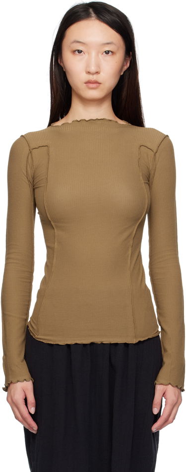 Tričko Baserange Baserange Omato Long Sleeve T-Shirt Hnedá | TTML-RB-SU25, 0