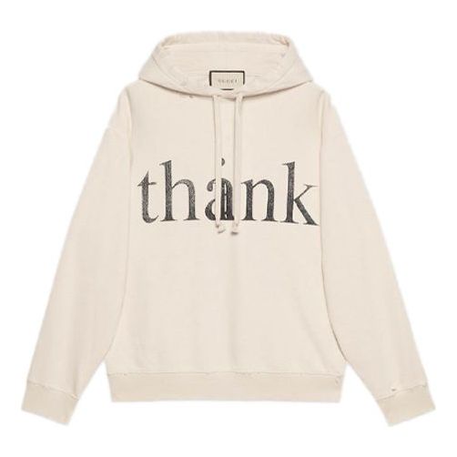 Mikina Gucci Gucci Print Hooded Sweatshirt Béžová | 634674-XJCXL-9232