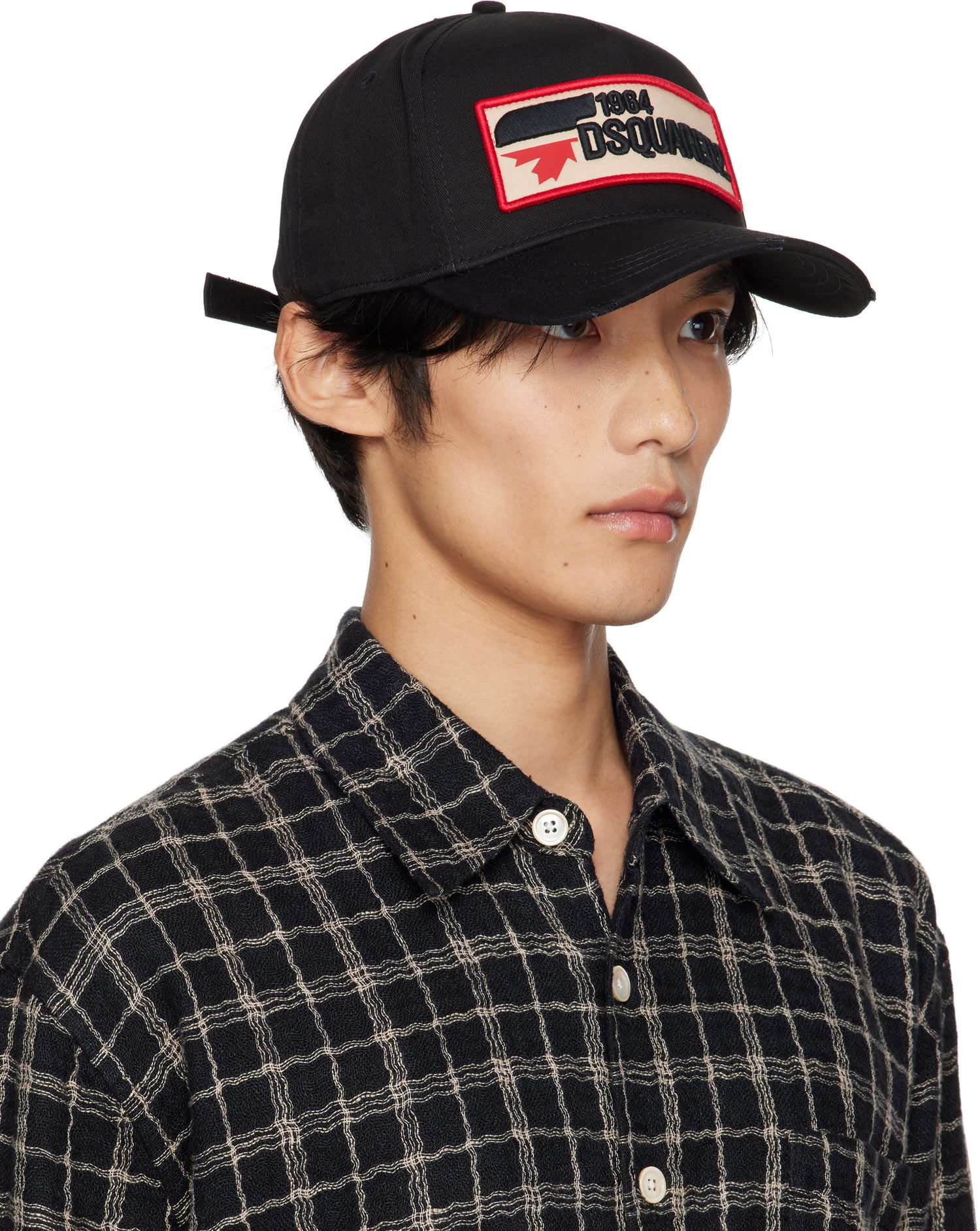 Šiltovka DSQUARED2 Dsquared2 Logo Patch Baseball Cap Čierna | BCM0563_05C00001_2124, 1