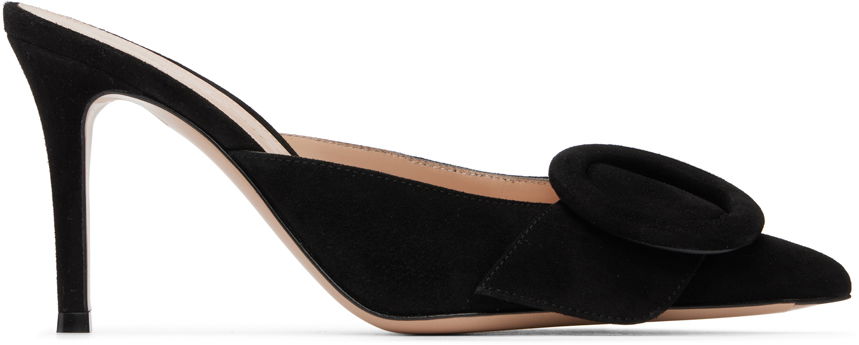 Tenisky a topánky Gianvito Rossi Portofino 85 Suede Mules Čierna | G95451-85RIC-CAM, 0