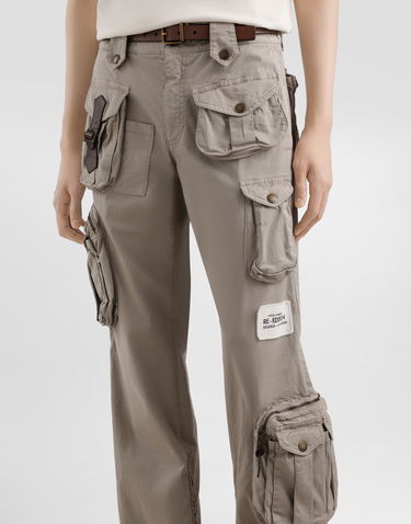 Cargo nohavice Dolce & Gabbana Dolce & Gabbana Re-Edition Cargo Cotton Trousers Béžová | GV0QETG8MQ3M0132, 3