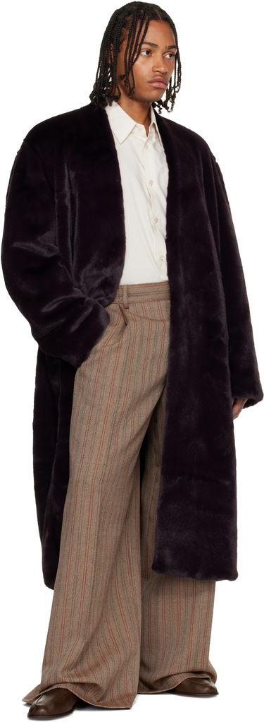 Kabáty Casablanca Shawl Faux-Fur Coat Čierna | M-AW25-OT-218-01, 3