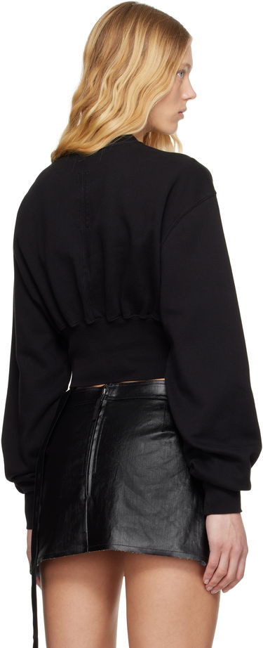 Sveter Rick Owens Rick Owens DRKSHDW Hollywood Tatlin Cropped Sweatshirt Čierna | DS01E3225 FP, 2
