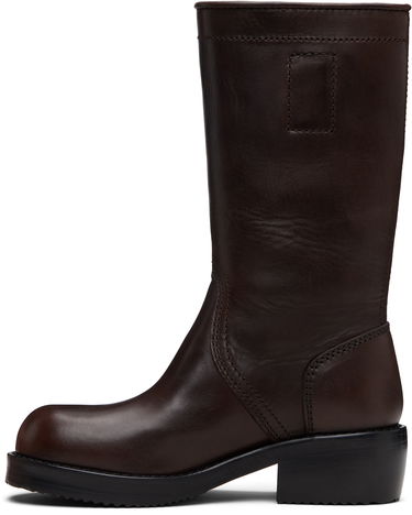 Tenisky a topánky Dries Van Noten Dries Van Noten Leather Biker Boots Hnedá | 252-011748-102, 2