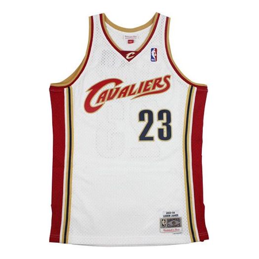Dres Mitchell & Ness Mitchell & Ness Cavaliers LeBron James Swingman Jersey Biela | BA84SN-CCA-W-C8Q