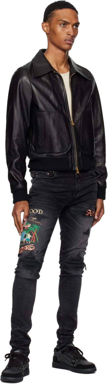 Džínsy AMIRI AMIRI Embroidered 'Sinners' Skinny Jeans Čierna | AMDNSY1156, 3