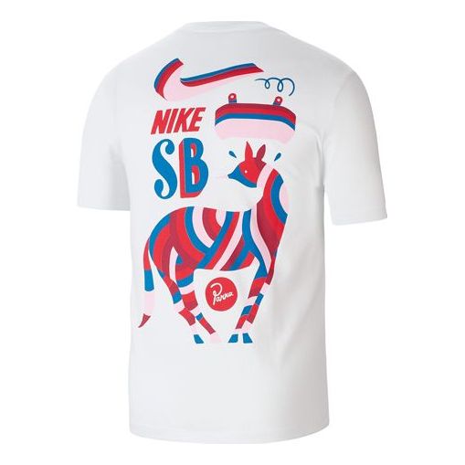 Tričko Nike SB Parra Crossover Short Sleeve T-Shirt Biela | BV7048-100, 0