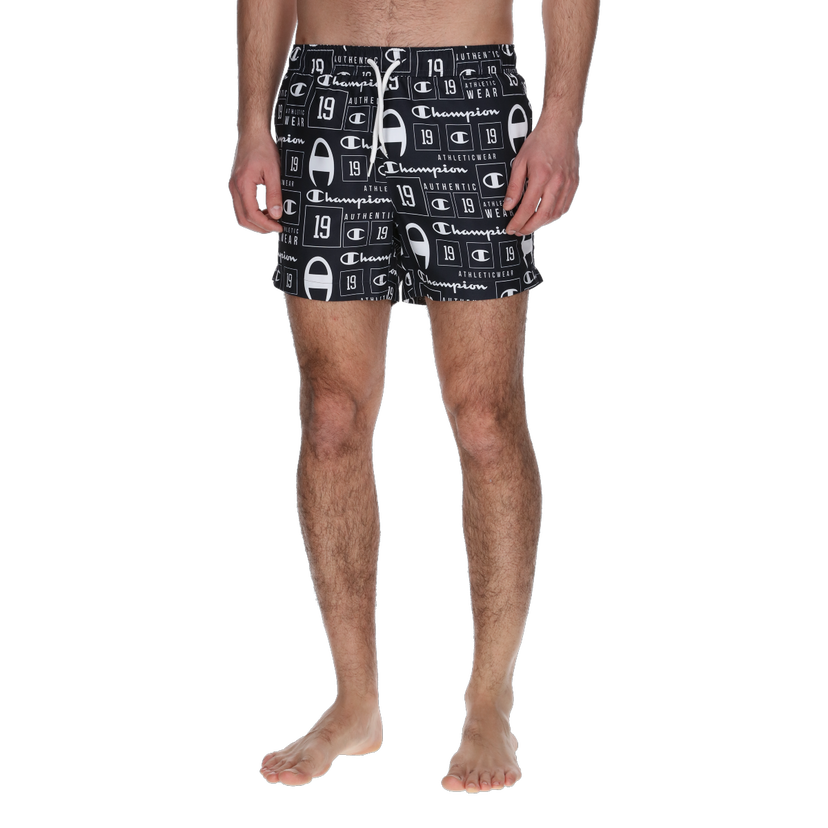Plavky Champion Champion All-Over Print Beachshort Čierna | 221498-BL501