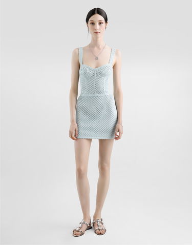 Šaty Dolce & Gabbana Dolce & Gabbana Crochet Corset Mini Dress Tyrkysová | FXS39TJFMLTB0194, 1