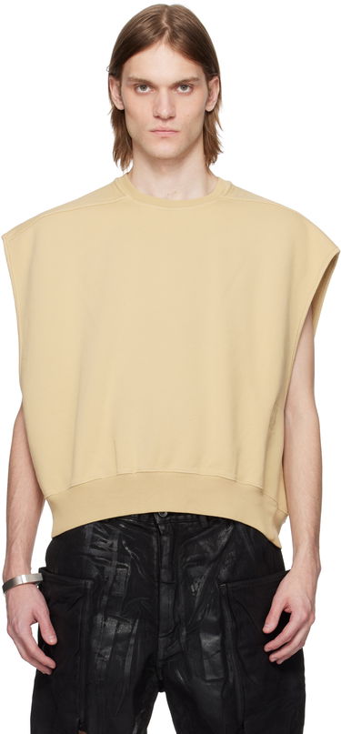 Sveter Rick Owens Rick Owens DRKSHDW Hollywood Jumbo Tatlin Sleeveless Sweatshirt Béžová | DU01E3160 F, 0
