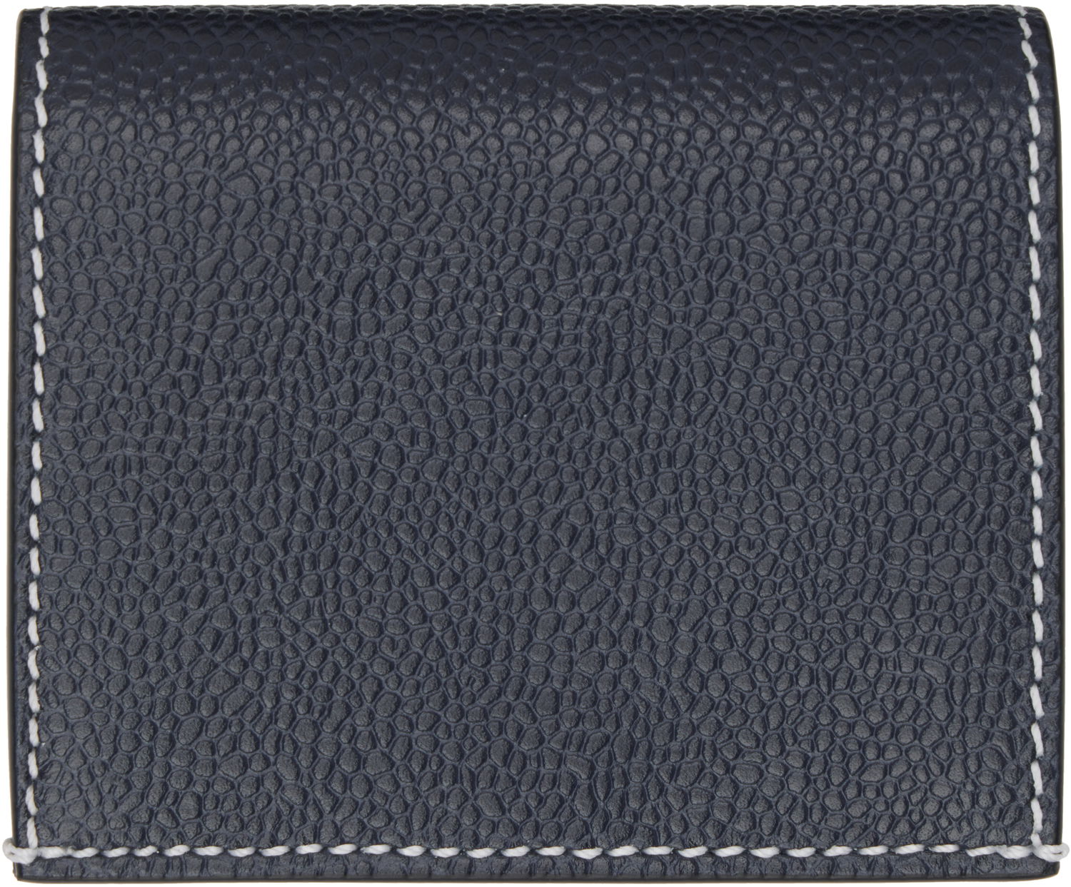 Peňaženka Thom Browne Thom Browne Pebble Grain Leather Card Holder with Heavy Stitch Navy | UAW065A-00198, 1