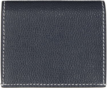 Peňaženka Thom Browne Thom Browne Pebble Grain Leather Card Holder with Heavy Stitch Navy | UAW065A-00198, 1