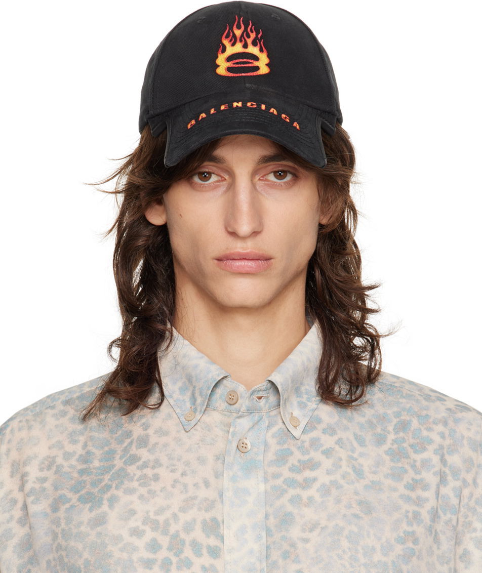 Šiltovka Balenciaga Burning Unity Cap Čierna | 794892410B2, 0