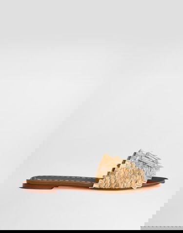 Doplnky Dolce & Gabbana Dolce & Gabbana Rafia Braided Slippers Béžová | CQ0646AN2178B218, 0