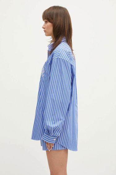 Košeľa Sporty & Rich Sporty & Rich Crown Oversized Relaxed Fit Shirt Modrá | SI006512202ST61, 2