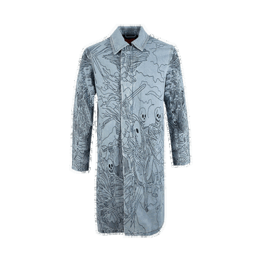 Kabáty Who Decides War Denim Four Horsemen Trenchcoat Tyrkysová | 2637 1SS220307DFHT SKY, 0