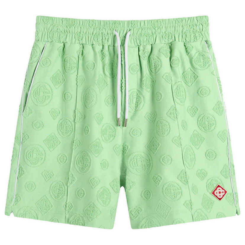 Šortky Casablanca Towelling Monogram Shorts Zelené | M-SP26-JTR-271-01