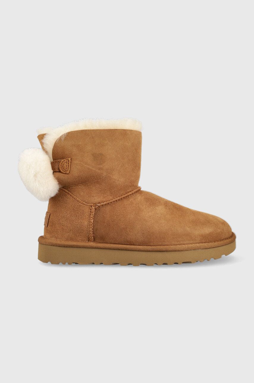 Tenisky a topánky UGG Mini Bailey Fuzzy Bow Boots Hnedá | 1132018.CHE, 0