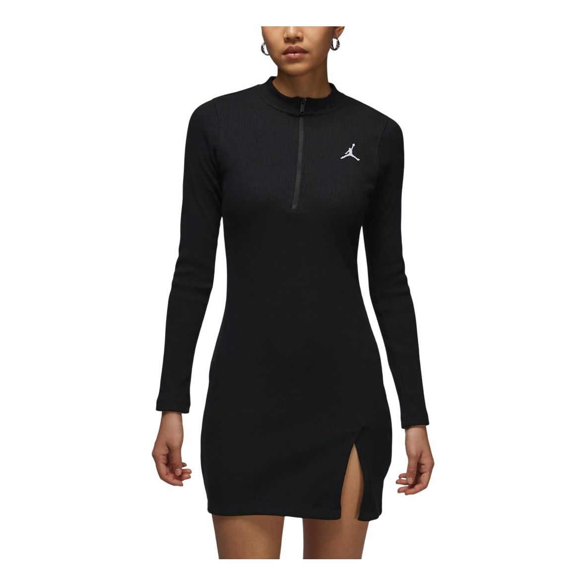 Šaty Jordan Air Jordan 1/2-Zip Long Sleeve Knit Dress Čierna | HF9478-010, 0
