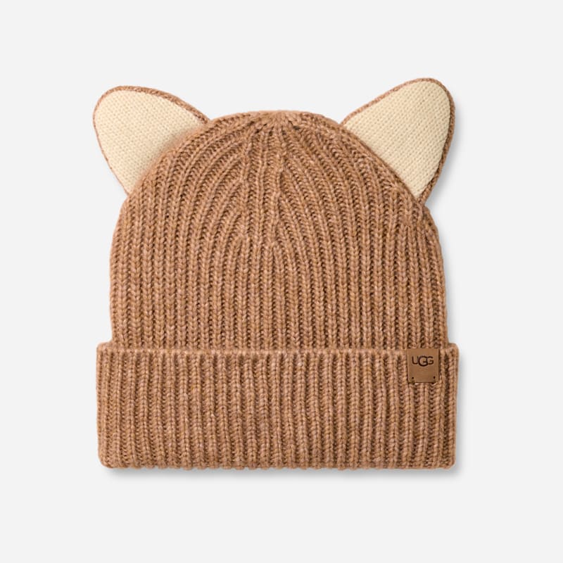 Kulicha UGG UGG® Cat-Ear Beanie Hnedá | 103088-CAM, 0