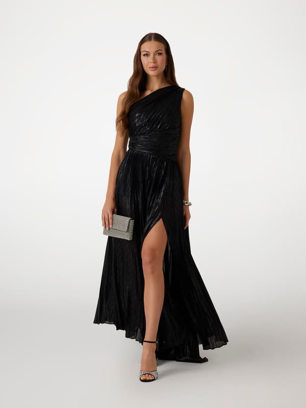 One-Shoulder Maxi Evening Dress