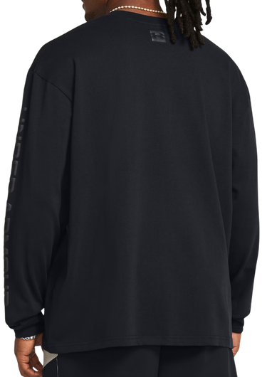 Tričko Under Armour Long Sleeve T-Shirt UA HW TONAL WORDMARK Čierna | 1382890-001, 2