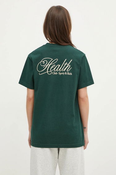 Tričko Sporty & Rich Sporty & Rich Health Script T-Shirt Zelené | TO043511078GR10, 5