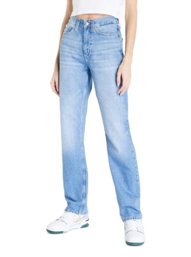 Džínsy CALVIN KLEIN High Rise Straight Jeans Modrá | J20J219518 1AA