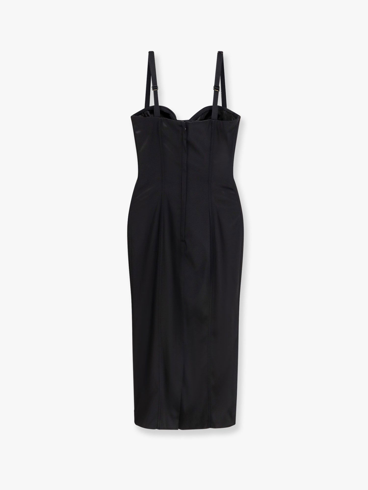 Šaty Dolce & Gabbana Dolce & Gabbana Fitted Midi Dress Čierna | F6DIHTFURADN0000, 1