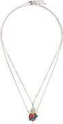 Jean Paul Gaultier Double-Chain 'The Heart' Pendant Necklace