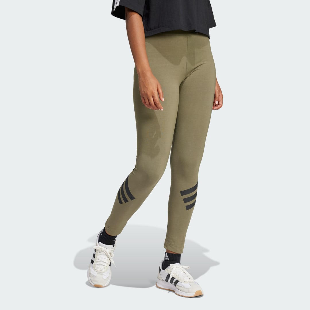 Legíny adidas Performance 3-Stripes Training Leggings Zelené | JE0221, 1
