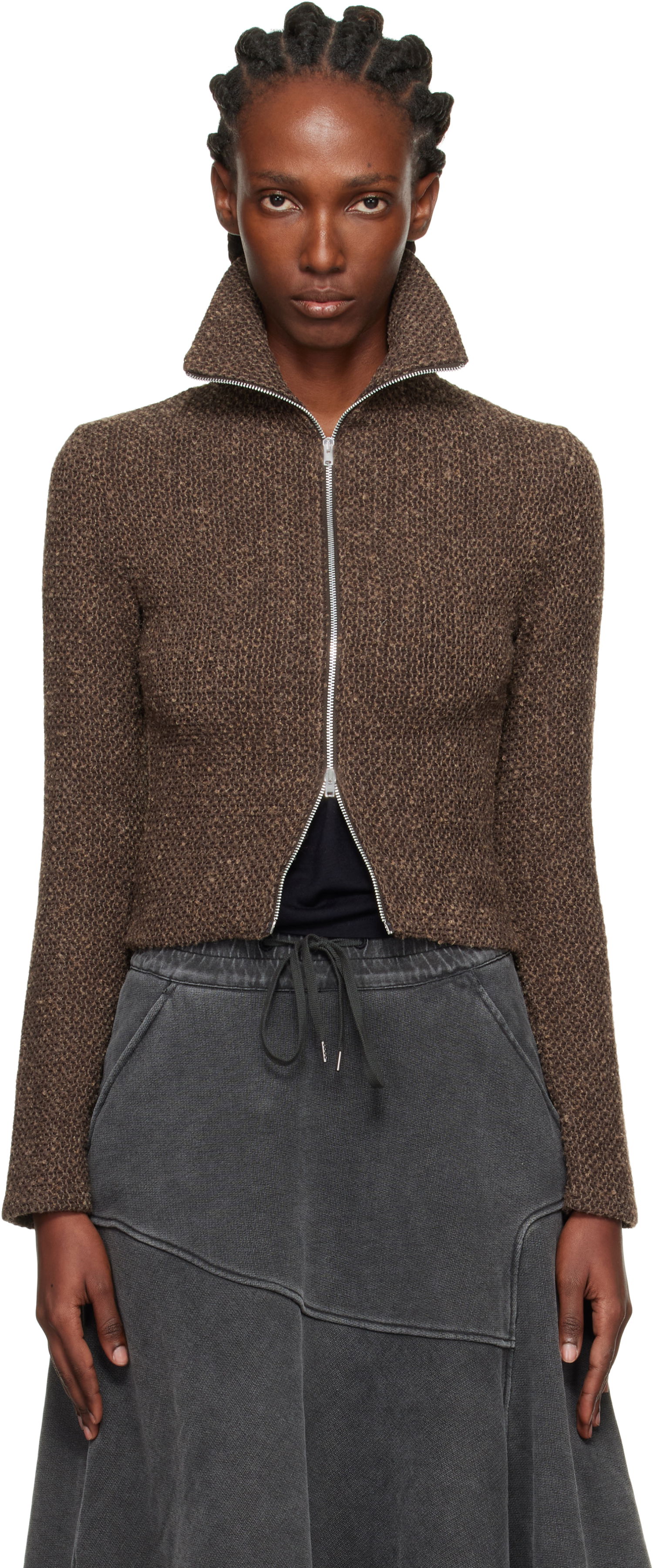 Bunda OUR LEGACY Our Legacy Slim Zip Long Sleeve Jacket Hnedá | W4256SB, 0