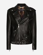 Asymmetric Zip Belted Leather Jacket