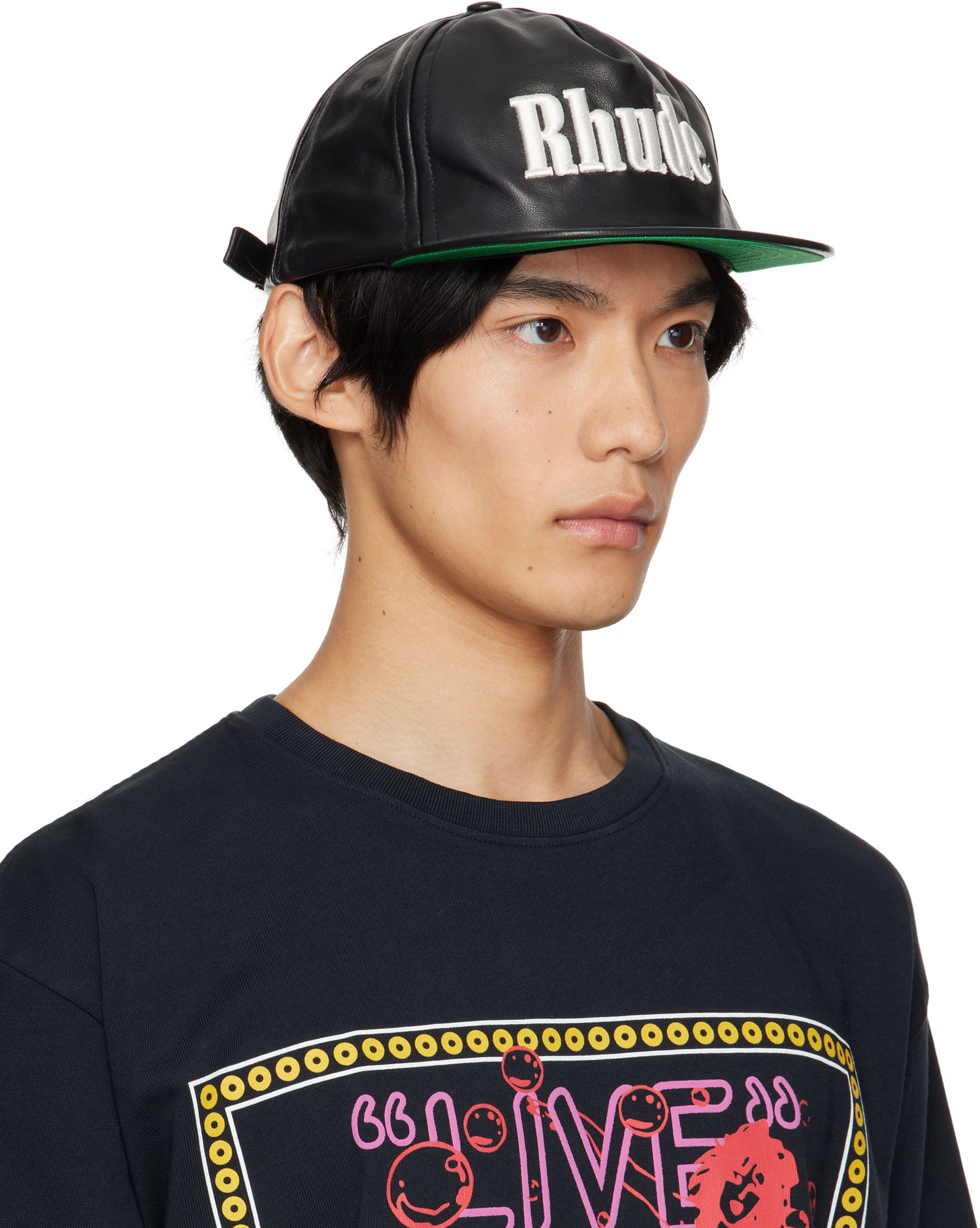 Šiltovka Rhude Rhude Logo Leather Cap Čierna | RHPF25HA01459, 1