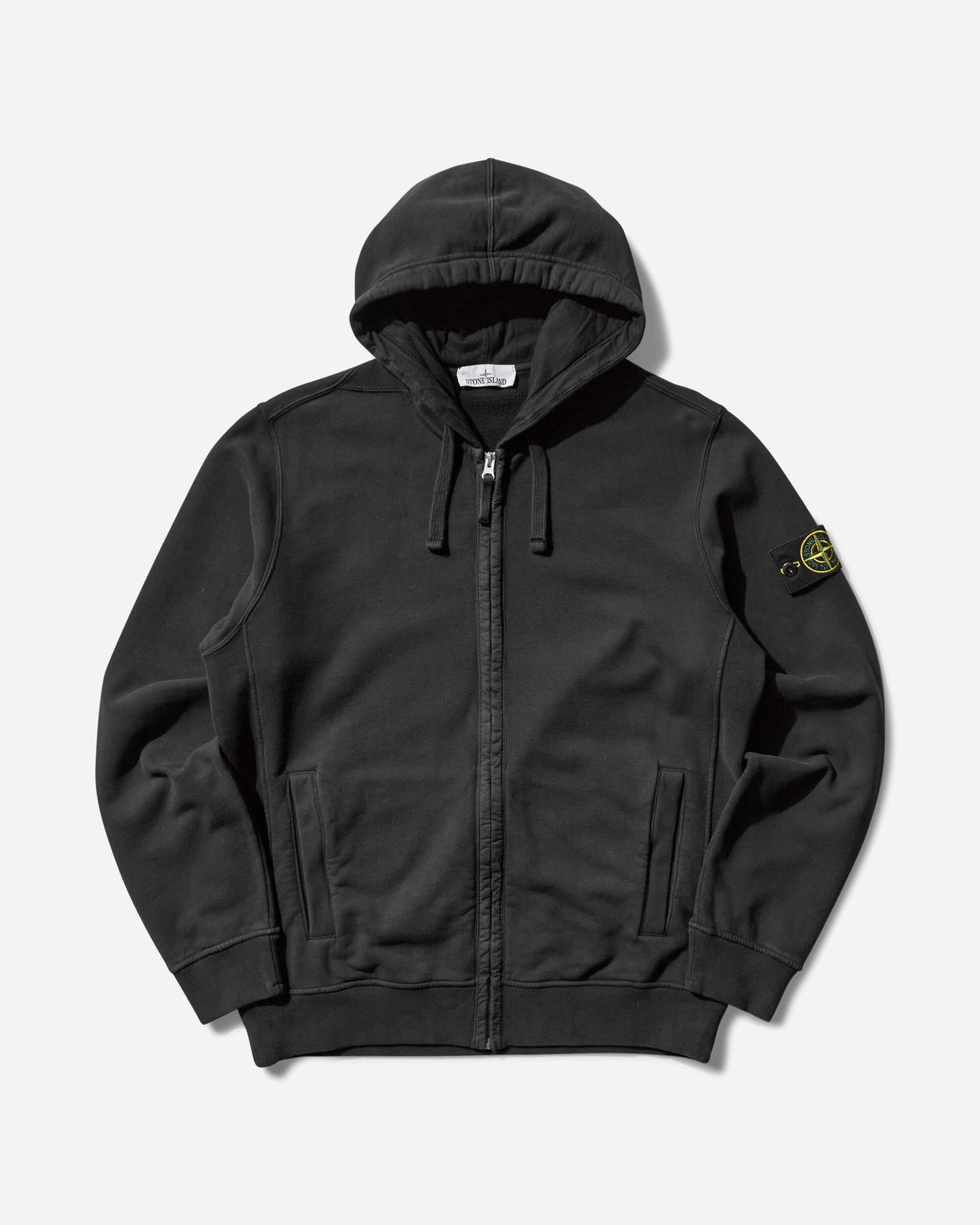 Mikina Stone Island Garment Dyed Zip Hoodie Čierna | K2S15-6100067-S0A20 V0029, 1