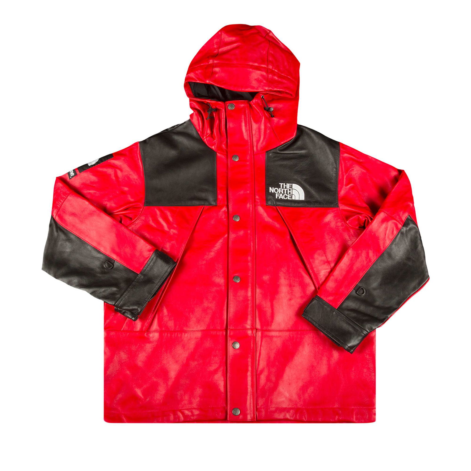 Supreme north face leather on sale parka