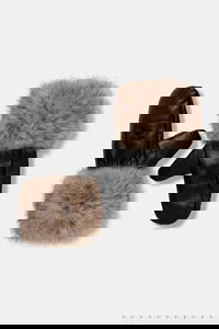 Jane Leather Mittens with Faux Fur Cuffs