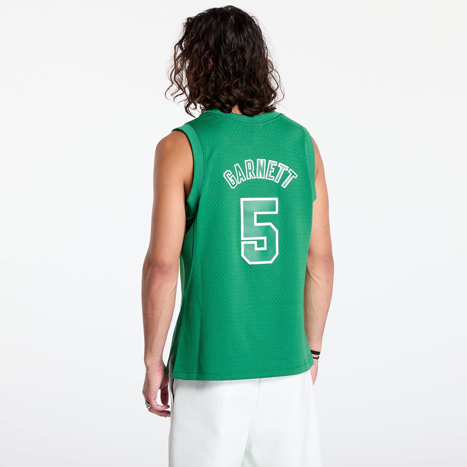 Boston Celtics 5 Kevin Garnett Day Swingman Jersey Green