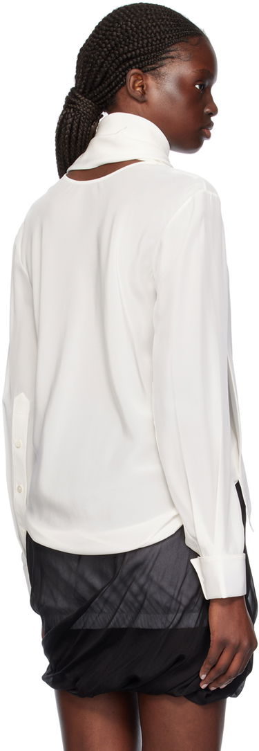 Košeľa Helmut Lang Helmut Lang Scarf Neck Blouse Biela | O01HW522, 2