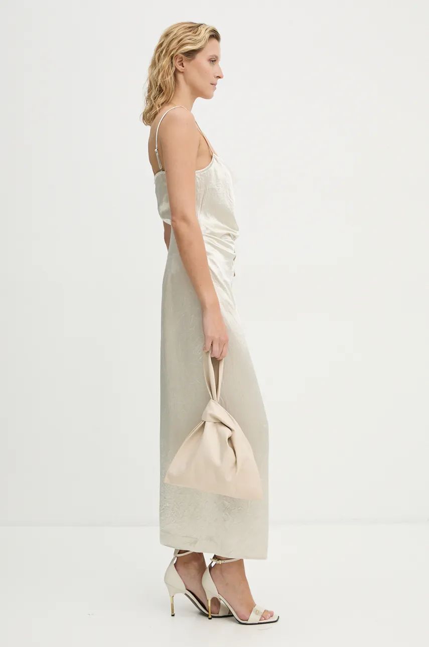 Šaty Nanushka Cowl Neck Satin Maxi Dress Biela | NW24PFBS13171, 1