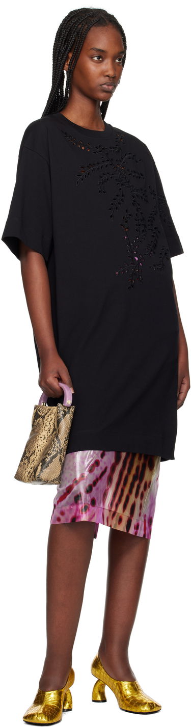 Tričko Dries Van Noten Dries Van Noten Embroidered T-Shirt Minidress Čierna | 251-011151-1603, 3