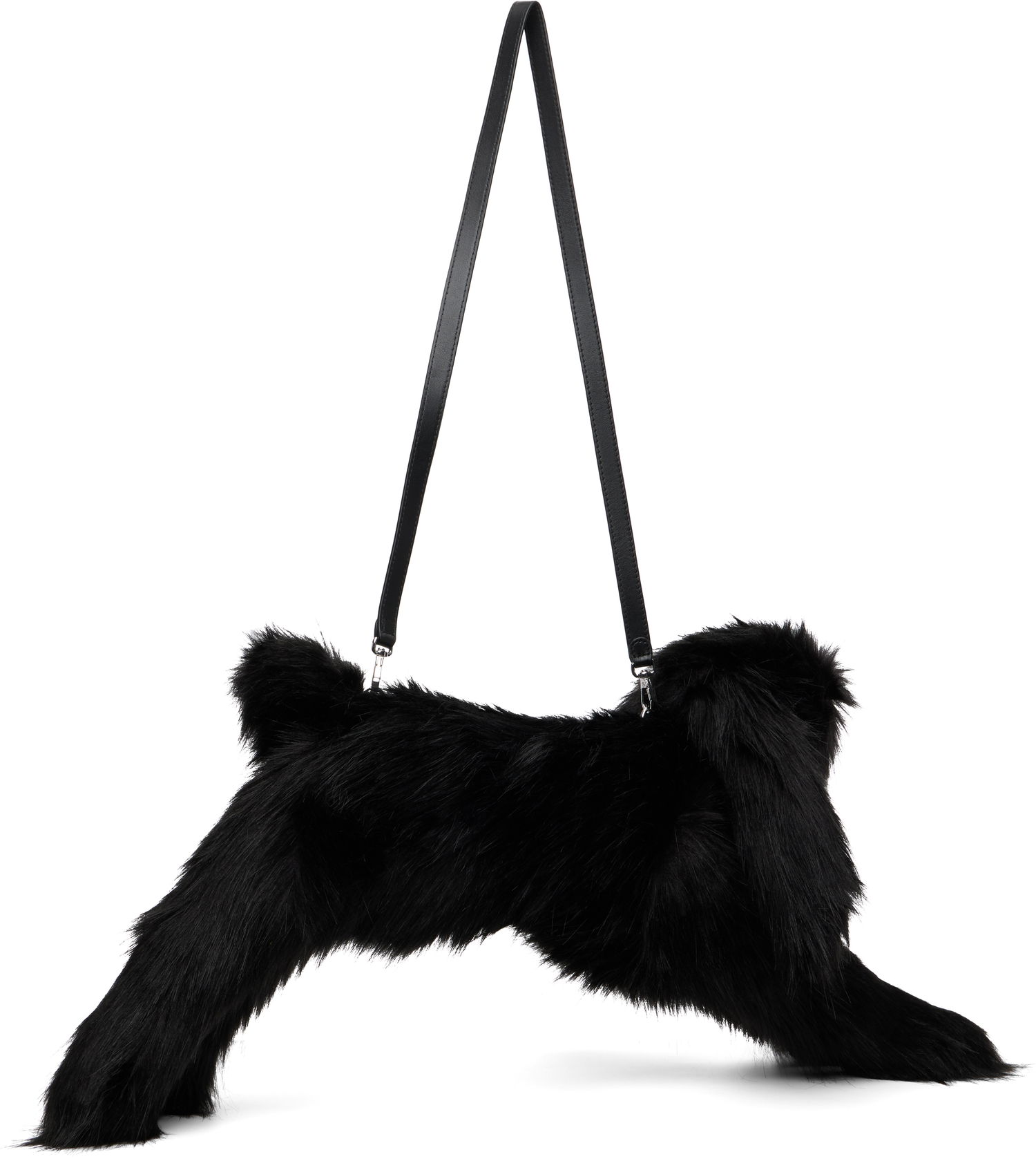 Taška cez rameno Simone Rocha Simone Rocha Faux Fur Hare Crossbody Bag Čierna | BAG197B 0815, 1
