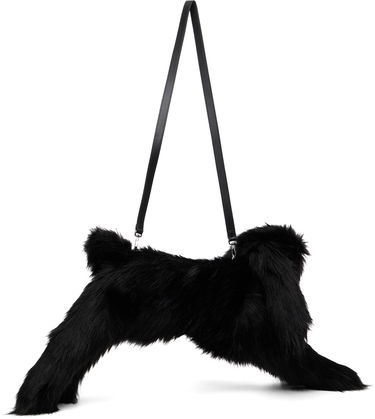 Taška cez rameno Simone Rocha Simone Rocha Faux Fur Hare Crossbody Bag Čierna | BAG197B 0815, 1