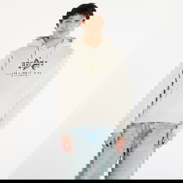 Mikina Alpha Industries Basic Hoodie Effect Print Béžová | 178312EP-10, 0